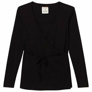 Mom2Mom Wrap Top Black S