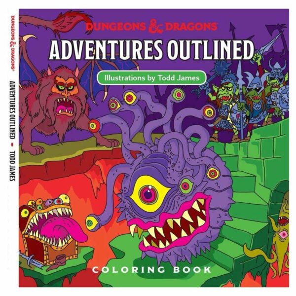 Dungeons and Dragons - Adventures Outlined Coloring Book (WTCC6035)