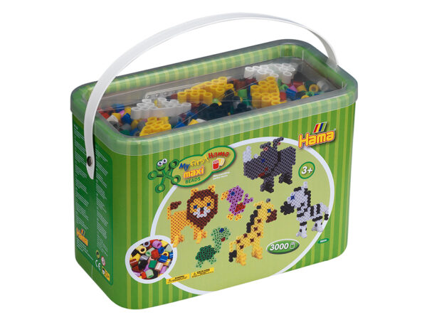 Hama Beads - Maxi - Beads and Pegboards in Bucket (8804)