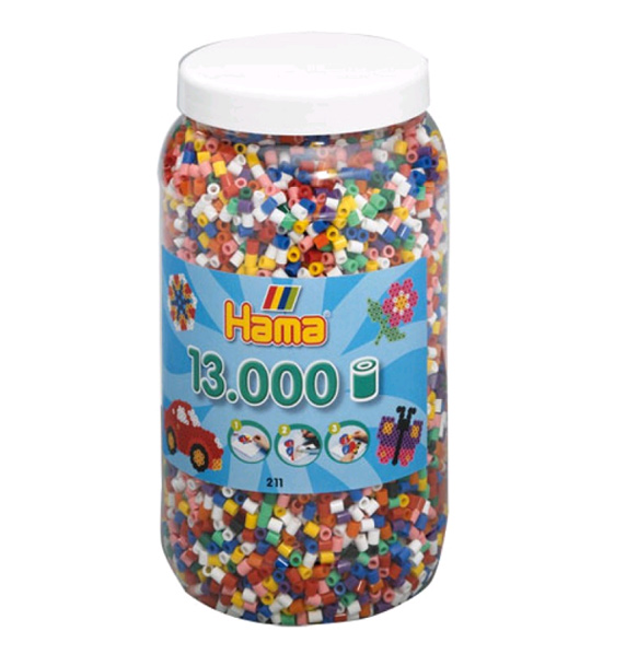 Hama Beads - Midi - Beads in bucket Mix, 13.000 pc (211-00)