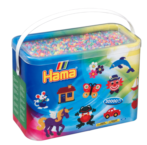 Hama Beads - Midi - Pastel Mix - 30.000 pcs (208-50)