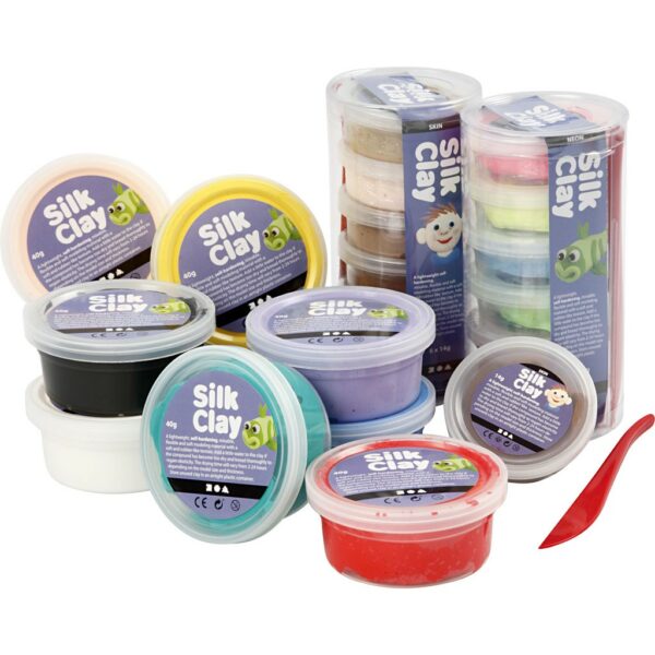 Silk Clay - Assorted Colours, 22 tubs (78817)