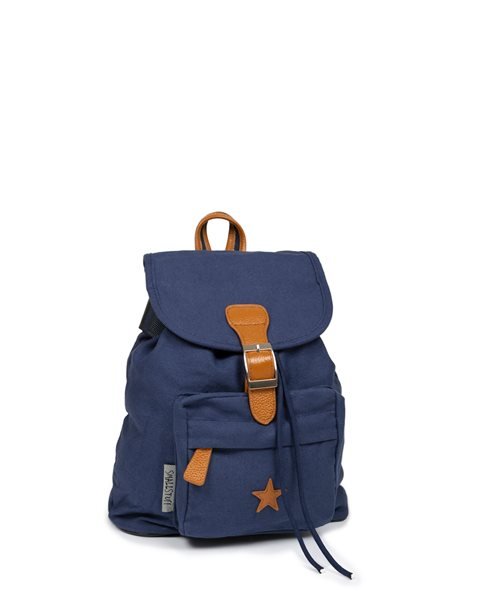 Smallstuff - Baggy Back Pack Leather Star - Navy
