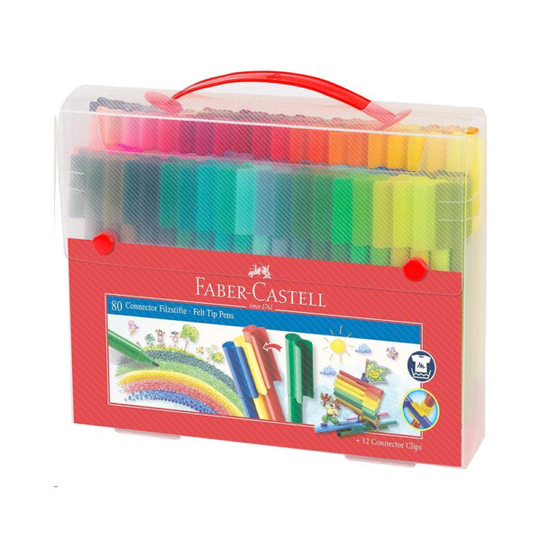 Faber-Castell - Connector Pens, Carry case, 80 pc (155579)