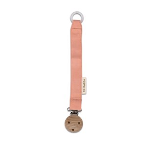 Filibabba Pacifier Clip Coral One Size
