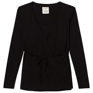 Mom2Mom Wrap Top Black XS