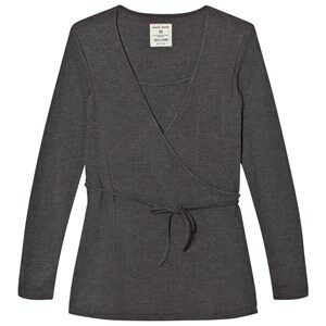 Mom2Mom Wrap Top Grey Melange XS
